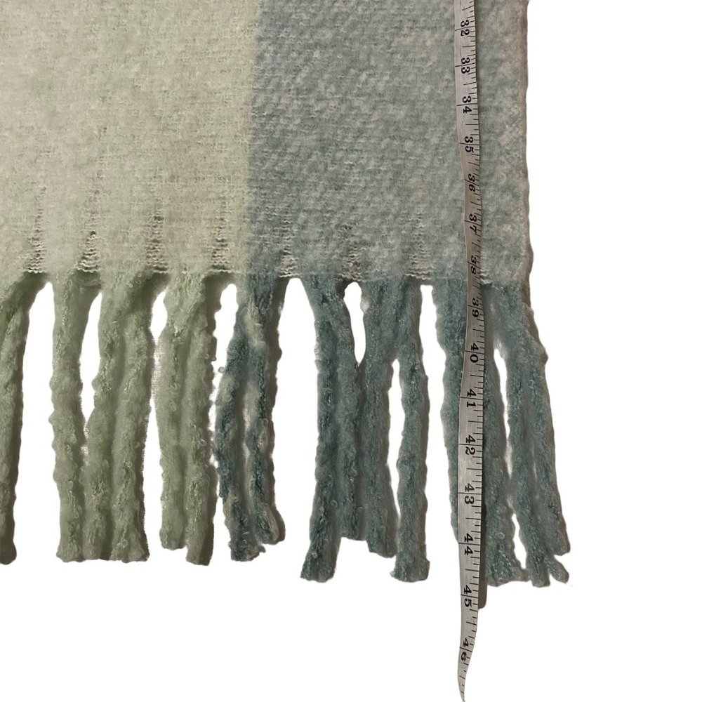 Steve Madden Lime Striped Plaid Muffler - Picture 15 of 16